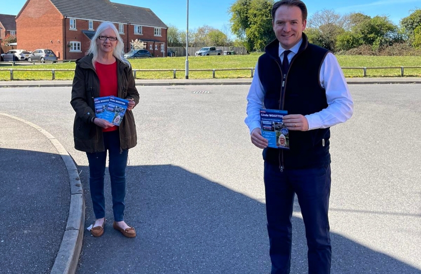 Linda Wootten and Gareth Davies MP