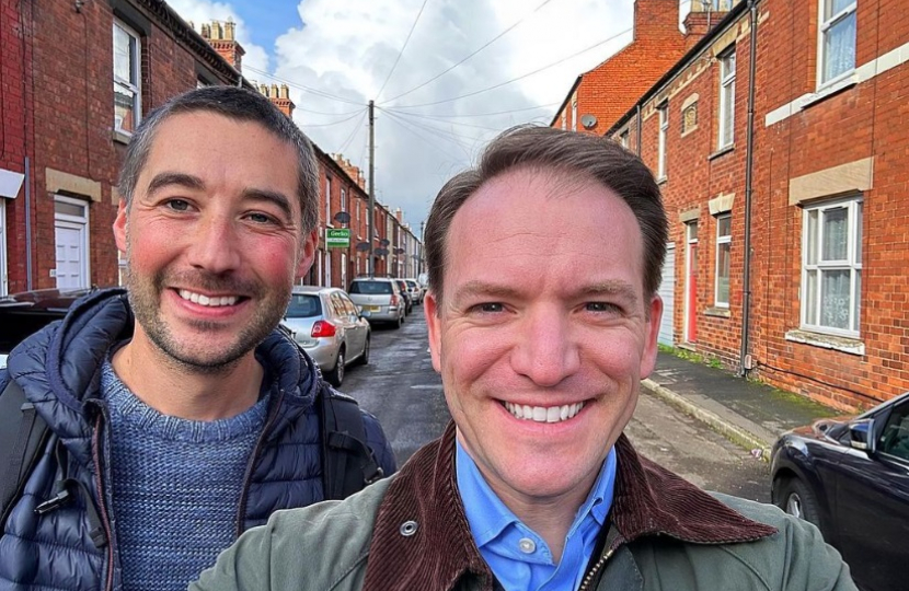 Matthew with MP Gareth Davies